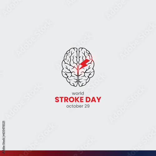 World Stroke Day. Stroke day health care awareness campaign.