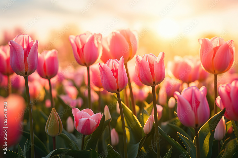 Blossoming Tulip Meadow