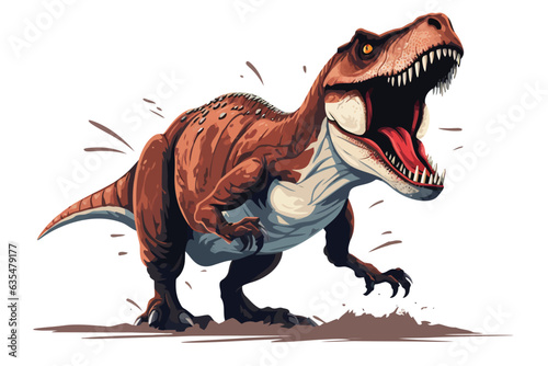 t-rex vector flat minimalistic asset isolated illustration © Zaharia Levy