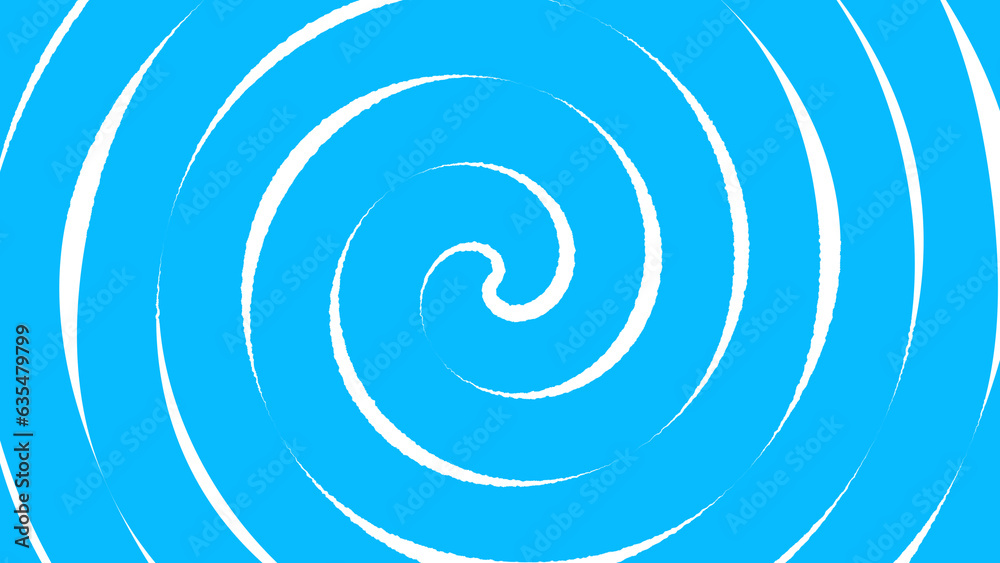 Naklejka premium Twirl animated rotating spiral background. Overthinking mind twists anxiety ocd lines backdrop. Anime manga comic-style cartoon wallpaper.