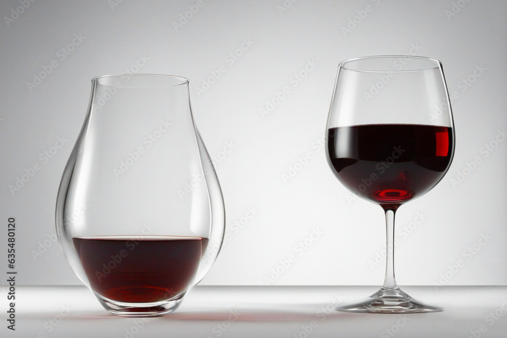 red wine in a wineglass. red wine in a wineglass.