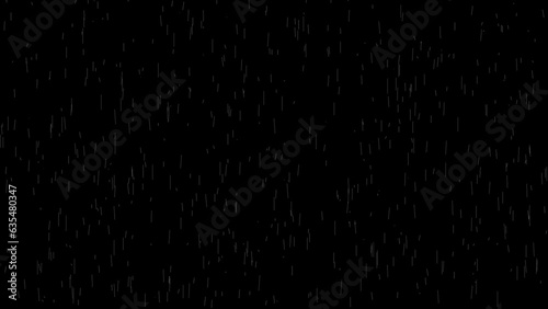 Φωτογραφία Cinematic Realistic rainfall animation overlay background in alpha luma matte