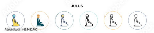Julus icon in filled, thin line, outline and stroke style. Vector illustration of two colored and black julus vector icons designs can be used for mobile, ui, web