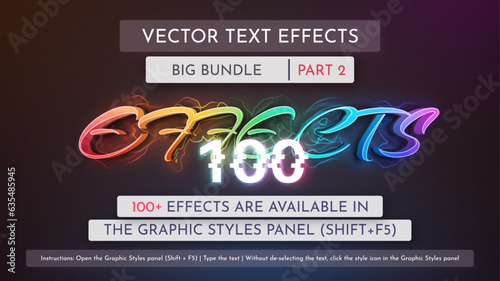 100 Vector Text Effects | Graphic Styles | Part 2