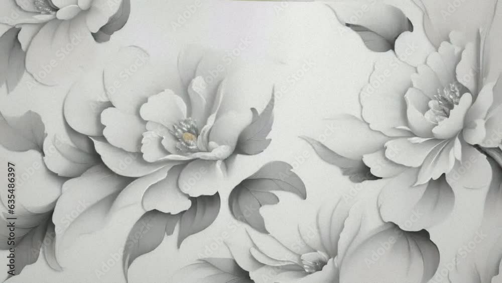 A white lampshade with hand-painted floral