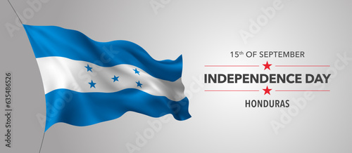 Free Download Honduras happy independence day greeting card, banner with template text vector illustration - GFXLoad