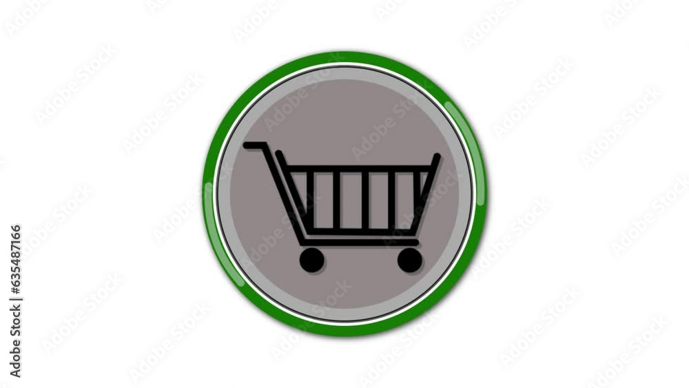 Shopping cart in movement animation, supermarket trolly icon motion background. k1_334 Shopping cart in movement animation, supermarket trolly icon motion background. k1_334