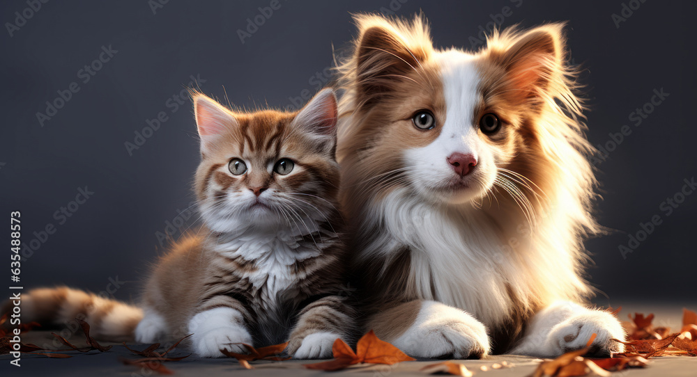 Paws and Whiskers: Cute Cat and Dog Together
