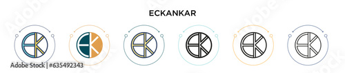 Eckankar icon in filled, thin line, outline and stroke style. Vector illustration of two colored and black eckankar vector icons designs can be used for mobile, ui, web