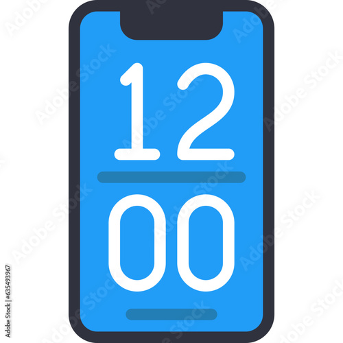 Time On Mobile Phone Icon