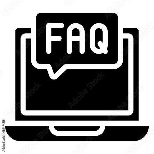 FAQ Message Laptop Icon