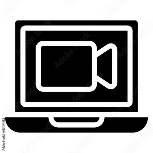Laptop Video Call Icon