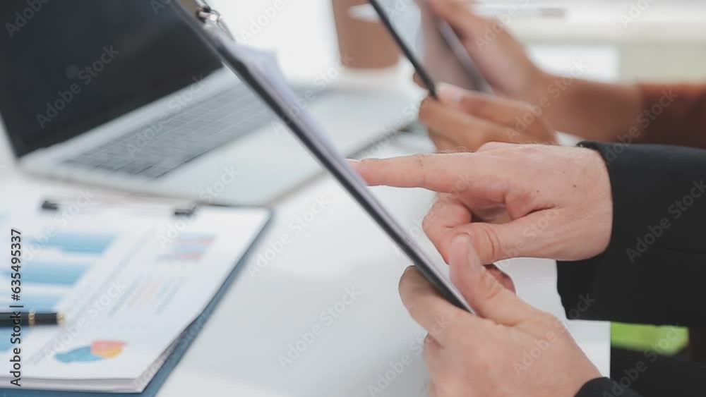 Team of business people working together in the meeting room office, teamwork background charts and graphs banner, double exposure successful teamwork,business planning concept.