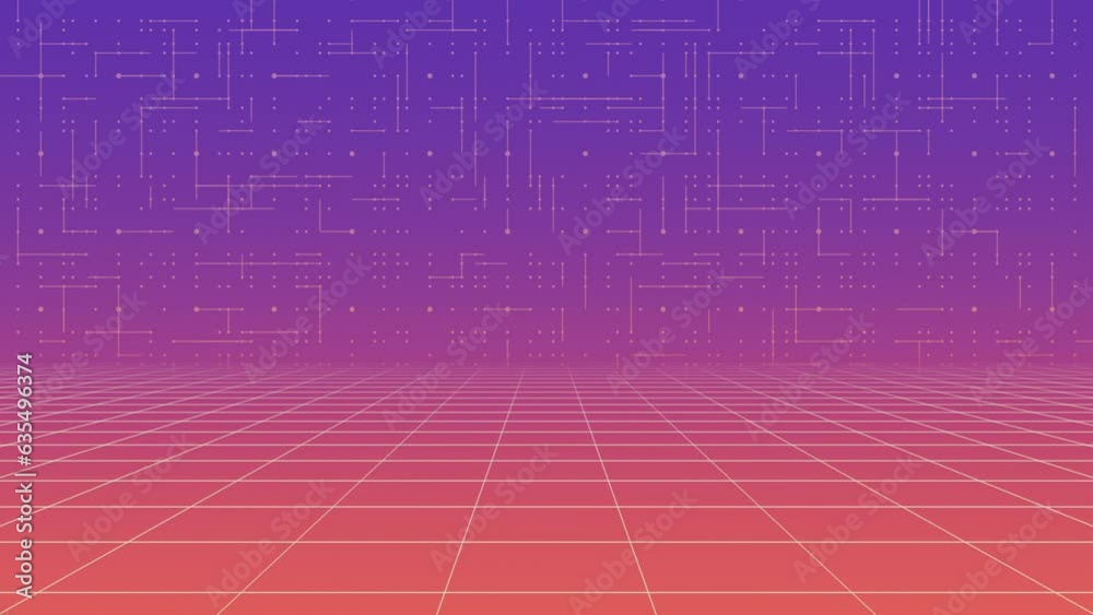 Futuristic animation of seamless empty virtual space with ramp ...