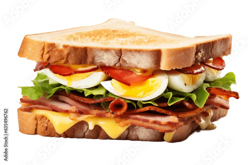 A sandwich having Transparent Background, PNG, Generative Ai