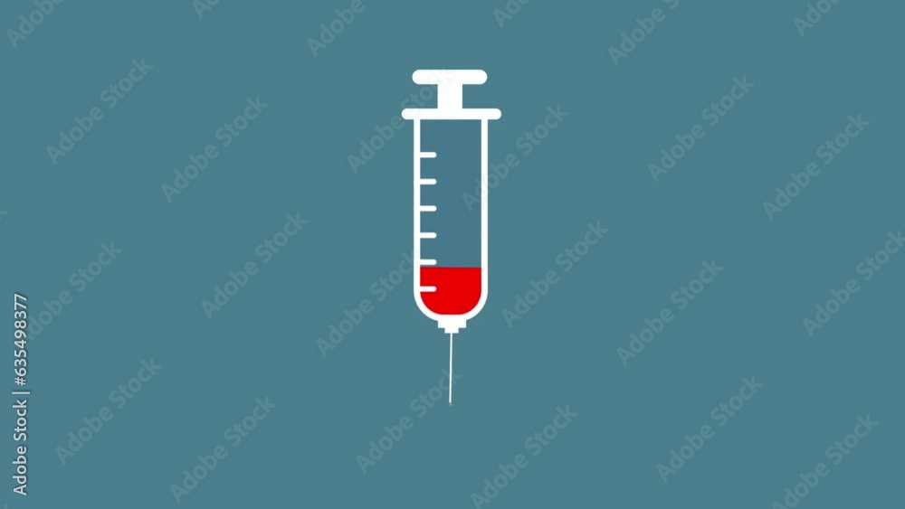 Injection sign with medication icon animation background. k1_522 Injection sign with medication icon animation background. k1_522