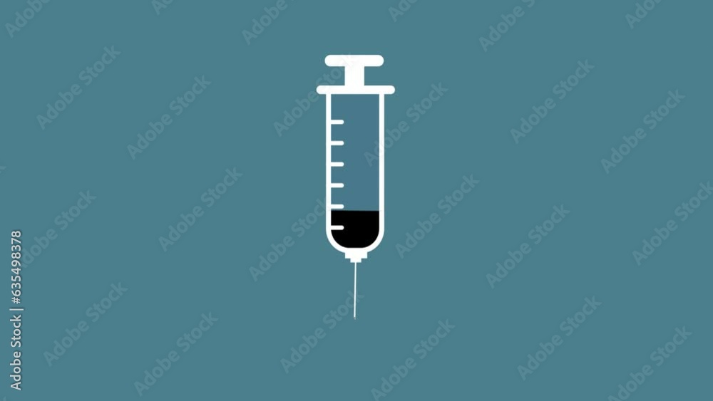 Injection sign with medication icon animation background. k1_523 Injection sign with medication icon animation background. k1_523