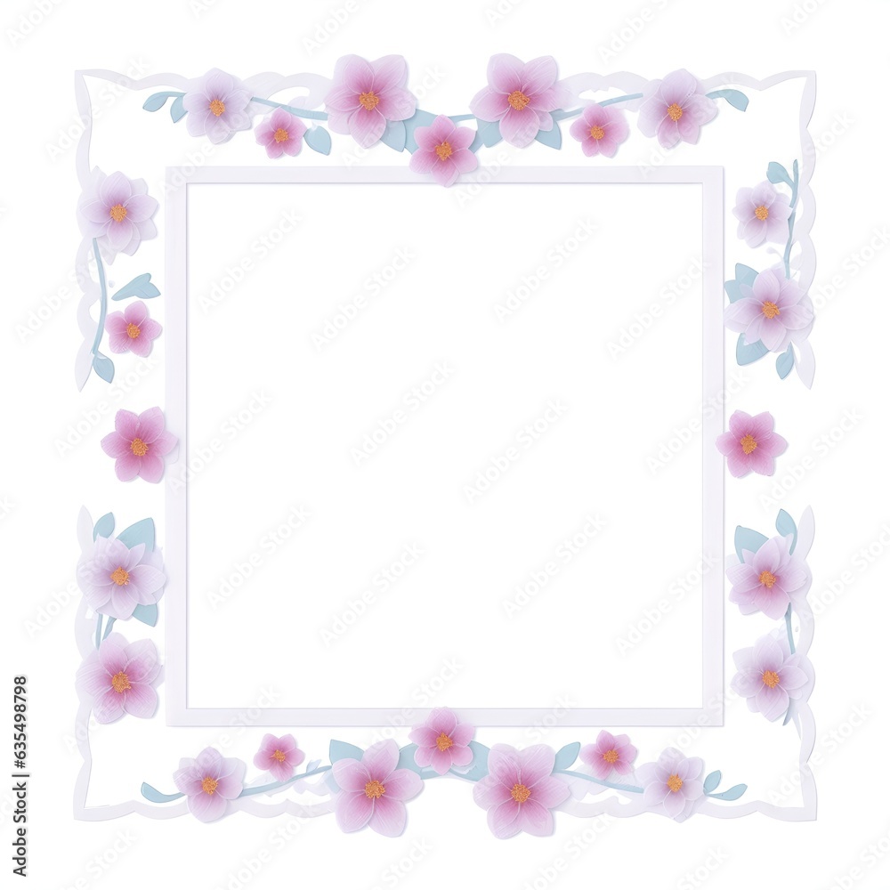 frame with pink flowers frame with pink flowers