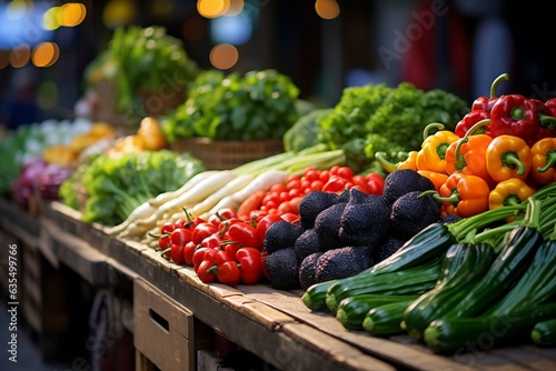 Fresh vegetables at the market, Generative Ai