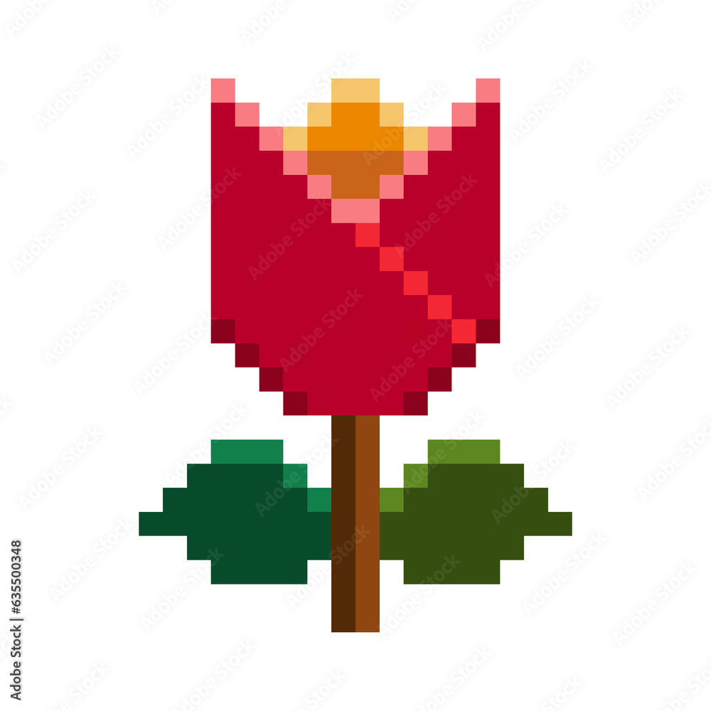 Fototapeta premium pixel tulip