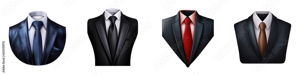 Suit and Tie clipart collection, vector, icons isolated on transparent ...