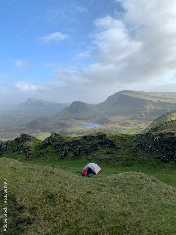 Camping in the Highlands of Scotland Quiraing Viewpoint