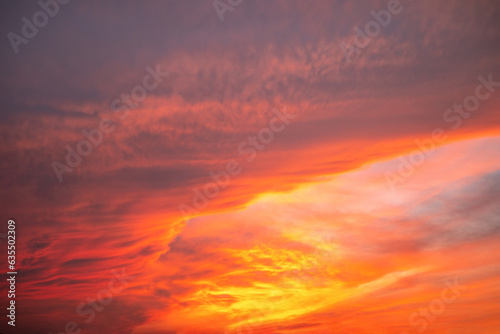 beautiful , luxury soft gradient orange gold clouds and sunlight on the blue sky perfect for the background, take in everning,Twilight © ISENGARD