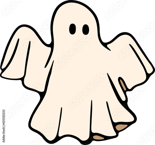 Leinwand Poster Retro Ghost Halloween t-shirt design