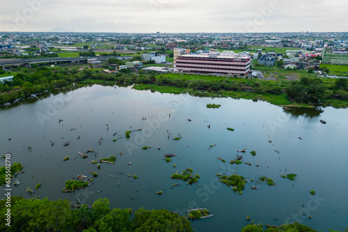 timber pond of Luodong Forestry Culture Park in Yilan, Taiwan photo