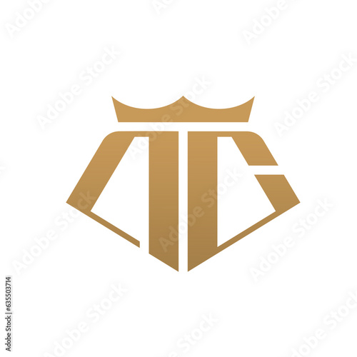 Monogram Letter AC with Crown Logo Design