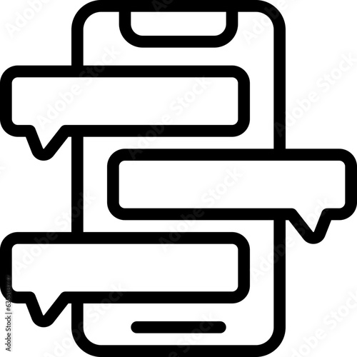 Mobile Three Messages Icon