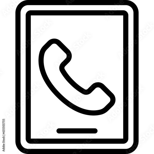 Tablet Phone Call Icon
