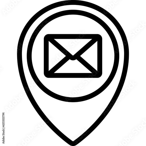 Mail Location Pin Icon