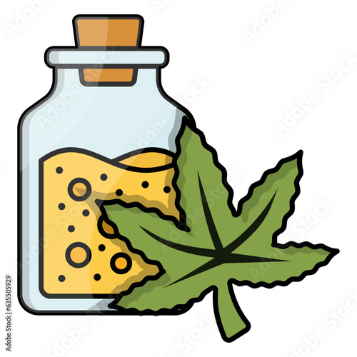 Hash oil Extraction concept, Weed Liquid vector icon design, Cannabis and marijuana symbol, thc and cbd sign, recreational herbal drug stock illustration