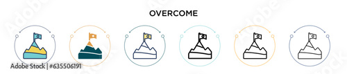 Foto Overcome icon in filled, thin line, outline and stroke style