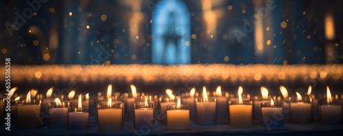 Bokeh background with candles