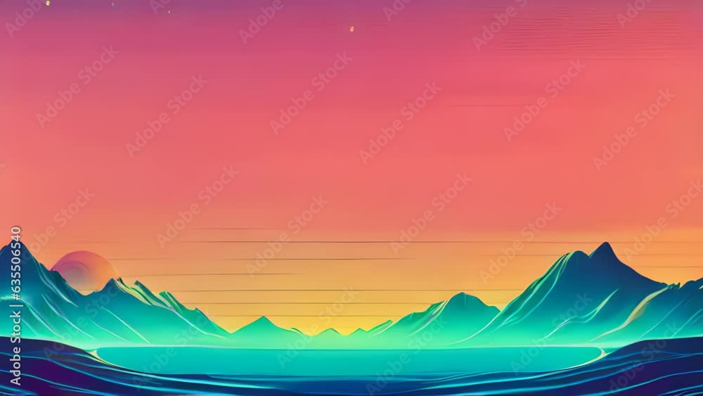 A vibrant sunset with palm trees silhouetted