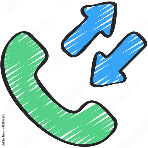 Inbound Outbound Call Icon