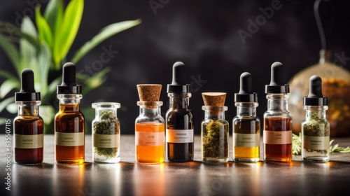Cannabis oil extract in jars