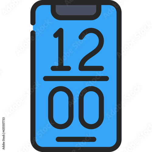 Time On Mobile Phone Icon
