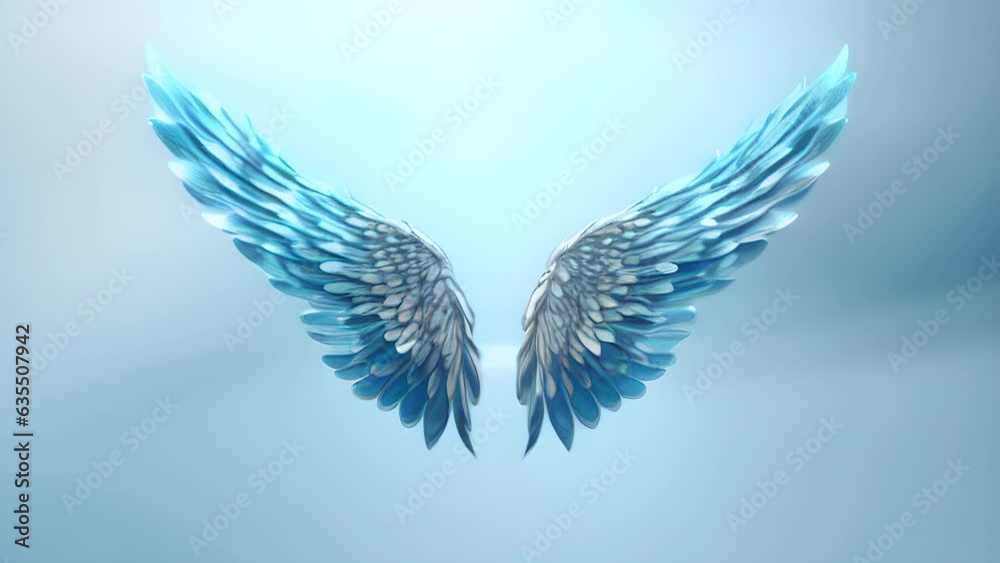 Blue and white wings soaring through the Blue and white wings soaring through the