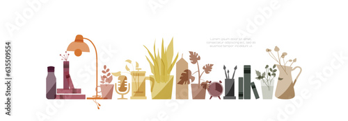 Modern color set of objects.