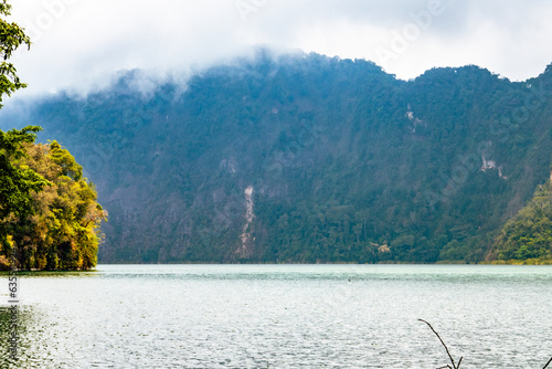 Scenic view of Lake Ngosi Crater Lake, the second largest crater lake in Africa in Mbeya Region, Tanzania photo