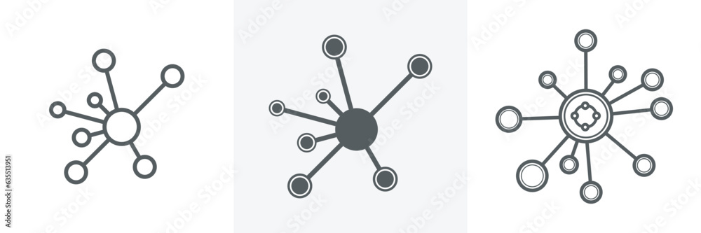 Hub network connection and Central database symbol flat line icon.outline vector sign,linear style icon with editable stroke.Vector illustration Hub network connection and Central database symbol flat line icon.outline vector sign,linear style icon with editable stroke.Vector illustration