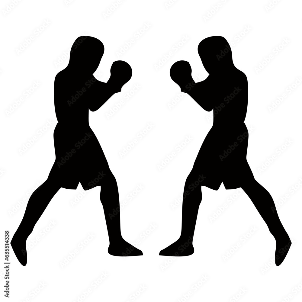 silhouettes of fights with martial arts, fists silhouettes of fights with martial arts, fists