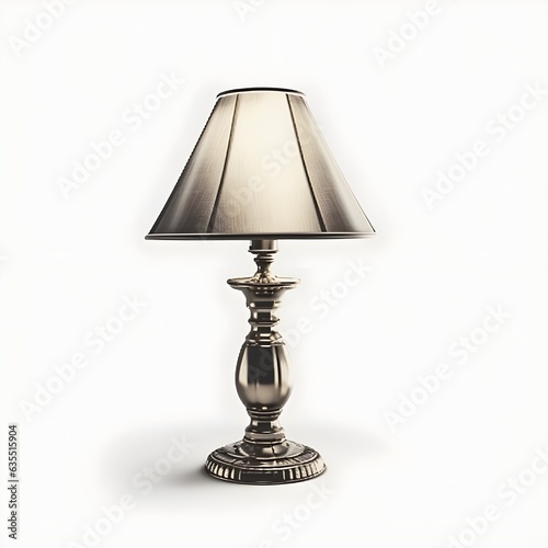 vintage lamp with shade on a white background