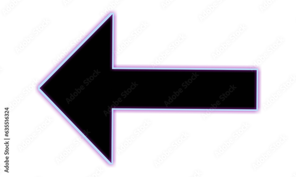 Left arrow icon isolated on transparent background design elements Left arrow icon isolated on transparent background design elements