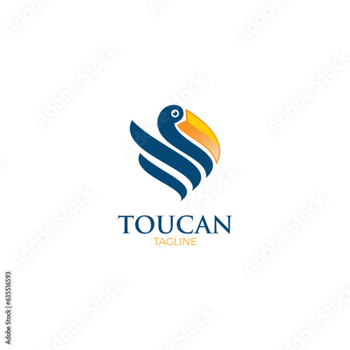 Creative Gradient Toucan Symbol logo template