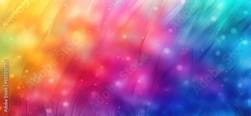 RAINBOW-COLORED LUMINECENT PATTERN. Emotional background, Evocative texture, Light glimmers, Wallpaper. Glimmers of light. A lot of bright colored little balls seem to fall with motion, 3D effect.
