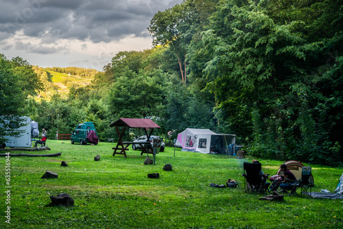 Abendstimmung auf dem Campingplatz Rehbocktal